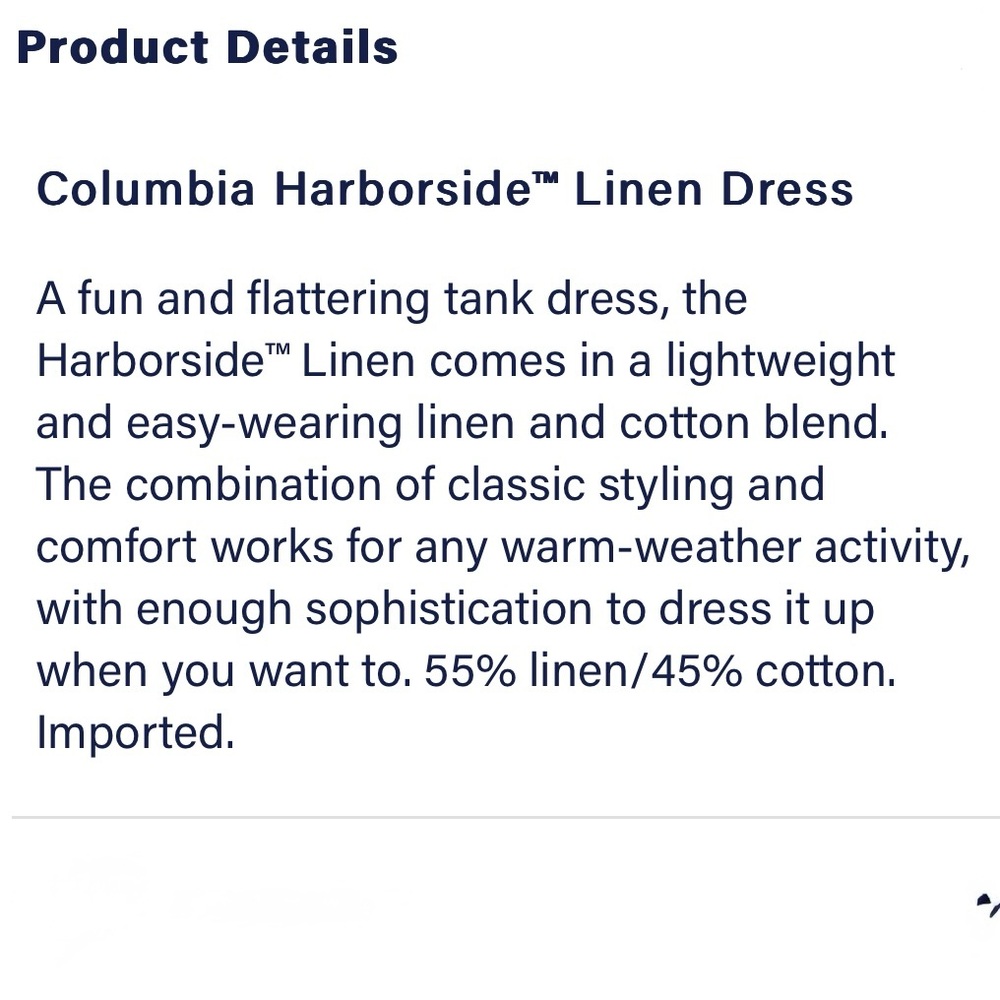 Columbia Harborside Linen Dress Medium - Picture 8 of 8